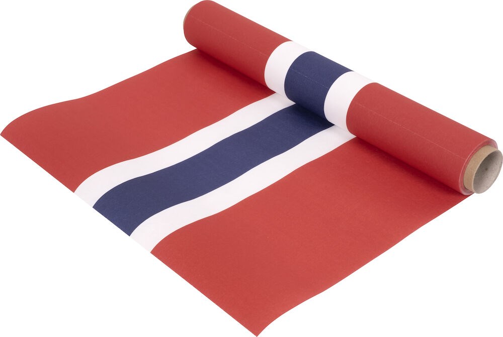 Papirl&#248;per, norsk flagg 40X480cm