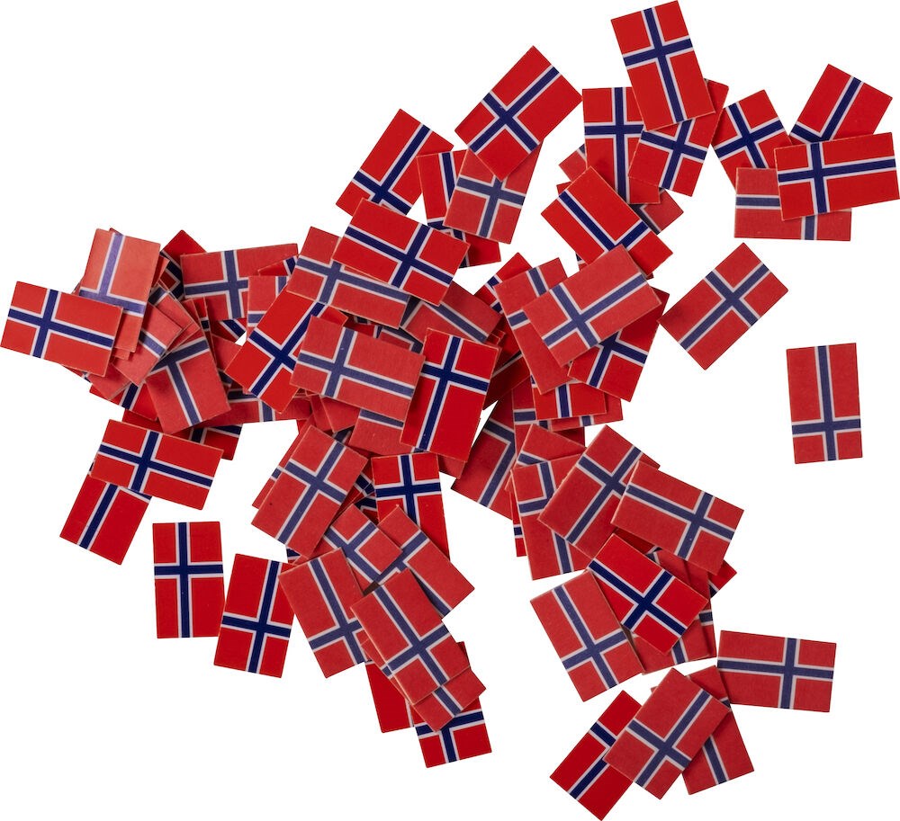 Konfetti norske flagg 80pk