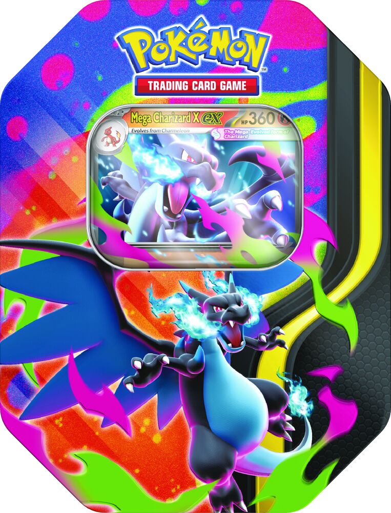 Pokemon stor tinnboks vår 26 EX Mega Charizard X ex/Mega Charizard Y ex