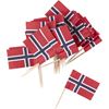 KAKEFLAGG NORSK FLAGG P&#197; TREPINNE 25PK