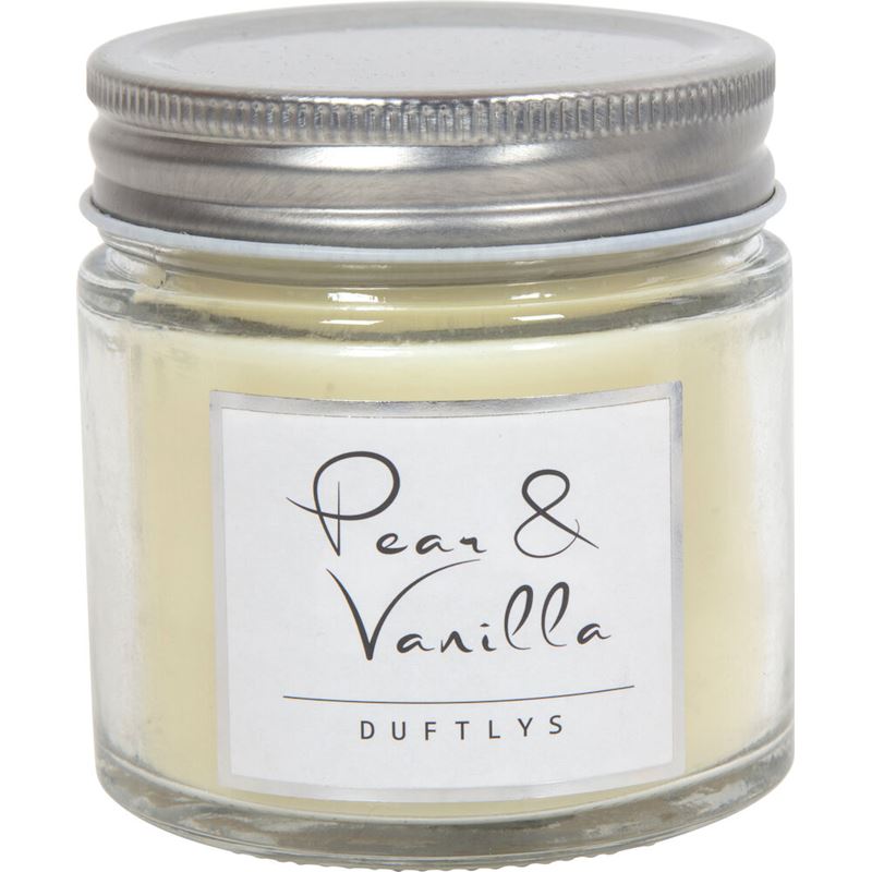 Duftlys i glass - p&#230;re og vanilje