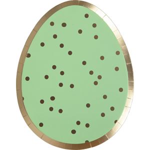 Papptallerkener, Eggformet, 20x16cm, 8pk