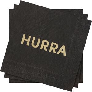 Servietter Hurra, 20pk, 33x33cm