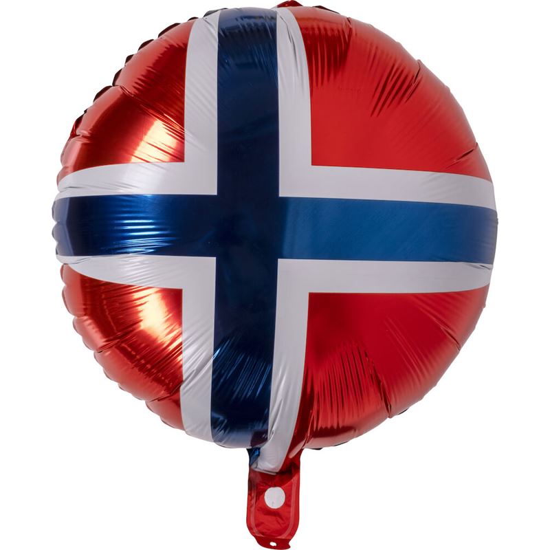 FOLIEBALLONG NORSK FLAGG 45X45CM