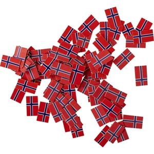 Konfetti norske flagg 80pk