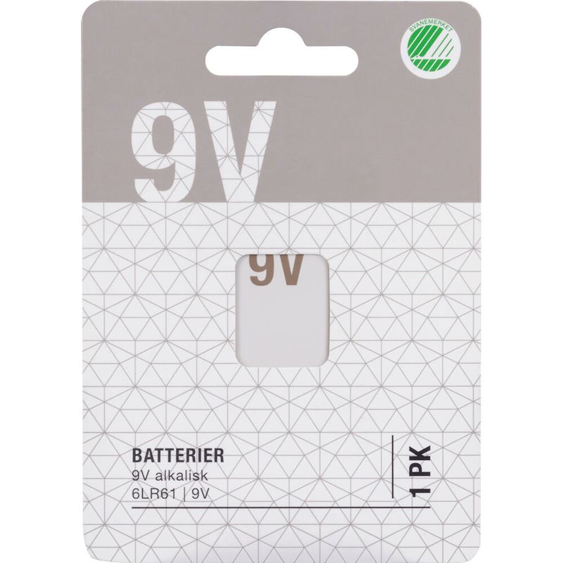 9V_6LR61 Alkalisk batteri 1pk