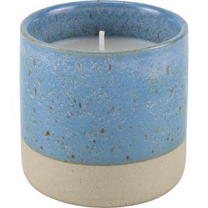 Duftlys, blå keramikkrukke